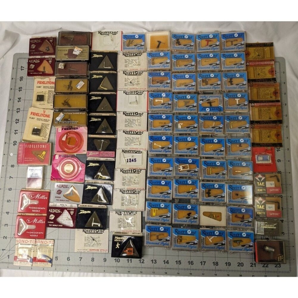 Vintage Phonograph Needle Stylus Many Brands Stereo LP‎ Lot of 91